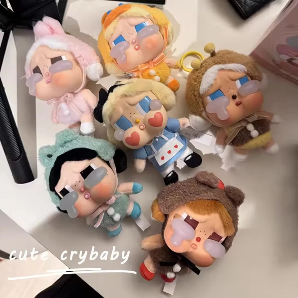 Boneco Labubu Original Crybaby Crying Again – Boneca em Caixa Surpresa com Rosto em Vinil | Pingente Chaveiro Kawaii | Brinquedo Misterioso Presente Perfeito