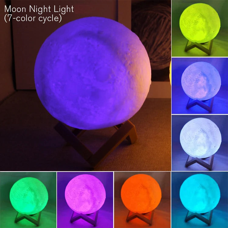 Luminária LED Livro – Luz da Lua Galáxia, Abajur de Lua Noturna, Presente de Aniversário para Menina, Menino, Decoração de Quarto, Iluminação Interna