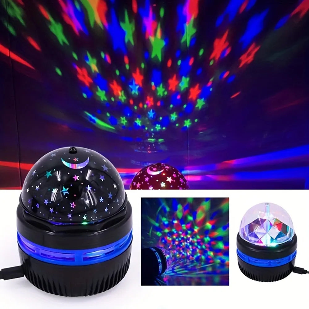 Luminária Projetora Galáxia Céu Estrelado – Luz Noturna LED com Controle Remoto, Sensor Sonoro, 7 Modos de Luz – Ideal para Quartos, Festas e Decoração