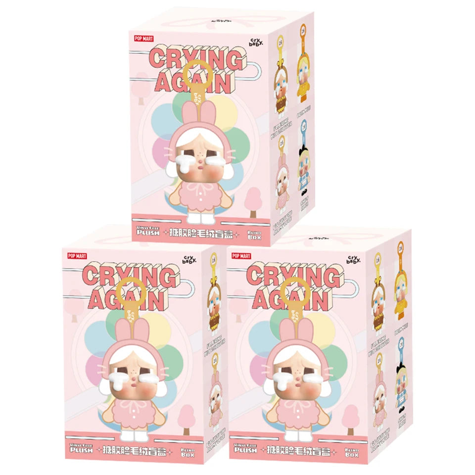 Boneco Labubu Original Crybaby Crying Again – Boneca em Caixa Surpresa com Rosto em Vinil | Pingente Chaveiro Kawaii | Brinquedo Misterioso Presente Perfeito
