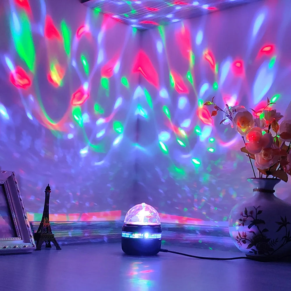 Luminária Projetora Galáxia Céu Estrelado – Luz Noturna LED com Controle Remoto, Sensor Sonoro, 7 Modos de Luz – Ideal para Quartos, Festas e Decoração