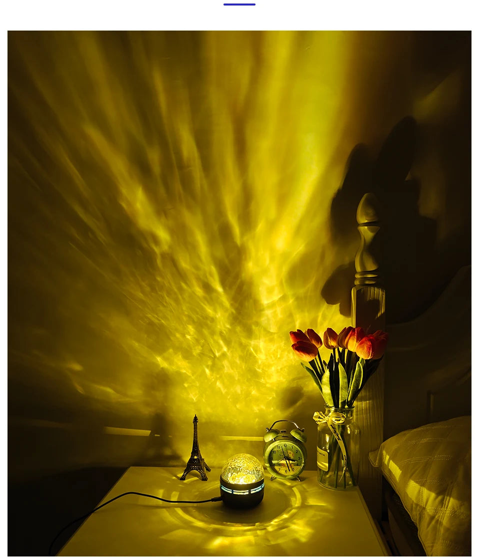 Luminária Projetora Galáxia Céu Estrelado – Luz Noturna LED com Controle Remoto, Sensor Sonoro, 7 Modos de Luz – Ideal para Quartos, Festas e Decoração