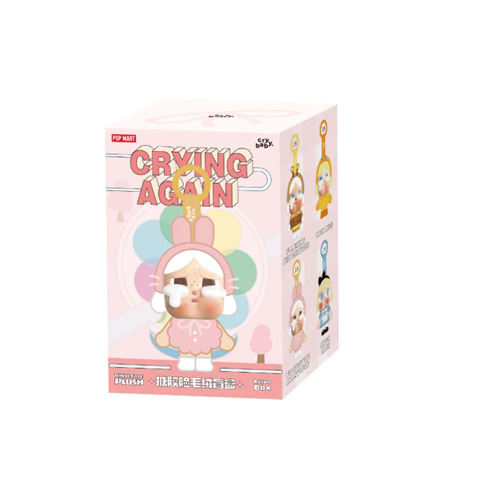 Boneco Labubu Original Crybaby Crying Again – Boneca em Caixa Surpresa com Rosto em Vinil | Pingente Chaveiro Kawaii | Brinquedo Misterioso Presente Perfeito