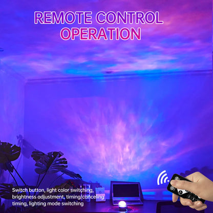 Luminária Projetora Galáxia Céu Estrelado – Luz Noturna LED com Controle Remoto, Sensor Sonoro, 7 Modos de Luz – Ideal para Quartos, Festas e Decoração