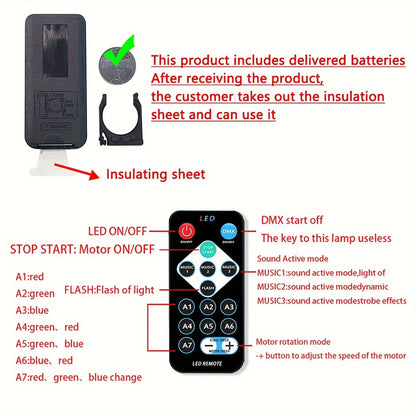 Luminária Projetora Galáxia Céu Estrelado – Luz Noturna LED com Controle Remoto, Sensor Sonoro, 7 Modos de Luz – Ideal para Quartos, Festas e Decoração