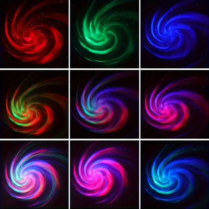 Luminária Projetora Galáxia Céu Estrelado – Luz Noturna LED com Controle Remoto, Sensor Sonoro, 7 Modos de Luz – Ideal para Quartos, Festas e Decoração