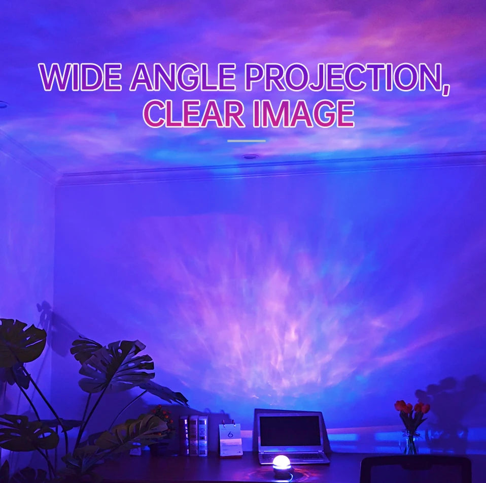 Luminária Projetora Galáxia Céu Estrelado – Luz Noturna LED com Controle Remoto, Sensor Sonoro, 7 Modos de Luz – Ideal para Quartos, Festas e Decoração