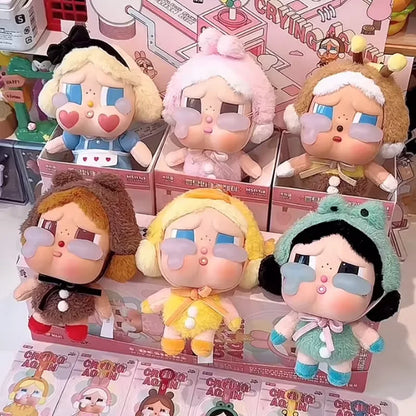 Boneco Labubu Original Crybaby Crying Again – Boneca em Caixa Surpresa com Rosto em Vinil | Pingente Chaveiro Kawaii | Brinquedo Misterioso Presente Perfeito