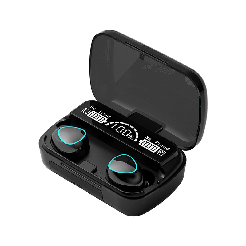 Fone de Ouvido Sem Fio TWS M10 com Cancelamento de Ruído, Microfone e Display LED - Ideal para Esportes e Uso Diário