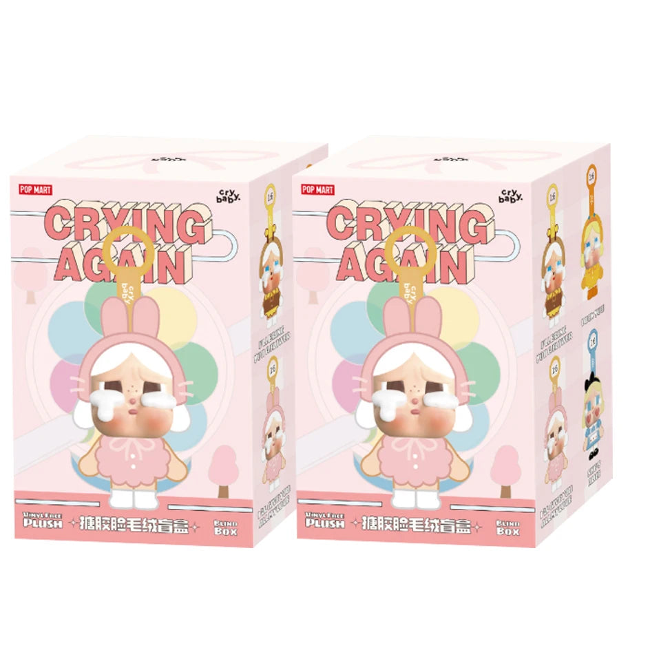 Boneco Labubu Original Crybaby Crying Again – Boneca em Caixa Surpresa com Rosto em Vinil | Pingente Chaveiro Kawaii | Brinquedo Misterioso Presente Perfeito