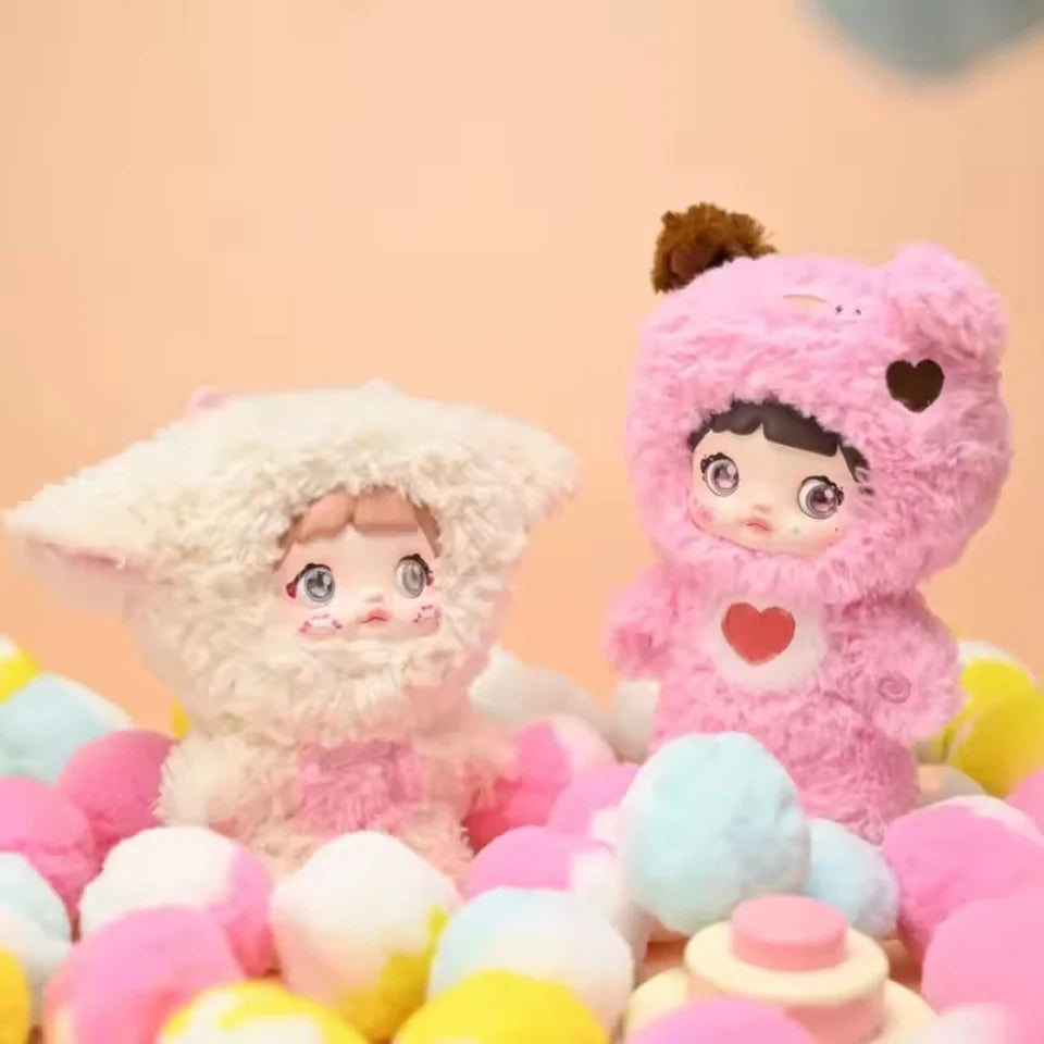 Boneco Labubu Série Nommi Loveliness Never End – Bonecos Anime Blind Box Kawaii | Brinquedos de Ação Fofinhos para Presente original