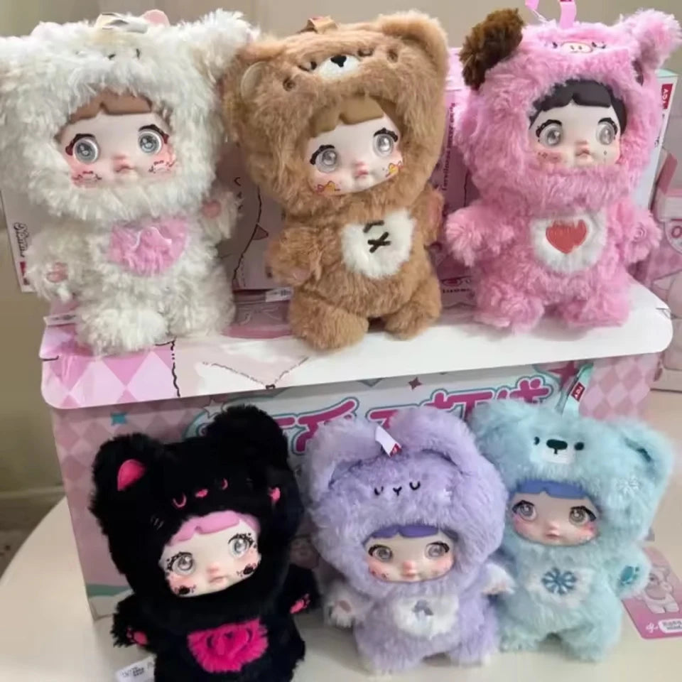 Boneco Labubu Série Nommi Loveliness Never End – Bonecos Anime Blind Box Kawaii | Brinquedos de Ação Fofinhos para Presente original