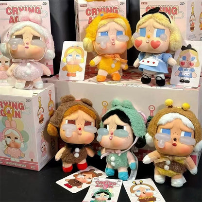 Boneco Labubu Original Crybaby Crying Again – Boneca em Caixa Surpresa com Rosto em Vinil | Pingente Chaveiro Kawaii | Brinquedo Misterioso Presente Perfeito