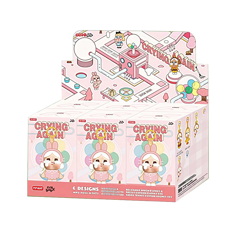 Boneco Labubu Original Crybaby Crying Again – Boneca em Caixa Surpresa com Rosto em Vinil | Pingente Chaveiro Kawaii | Brinquedo Misterioso Presente Perfeito